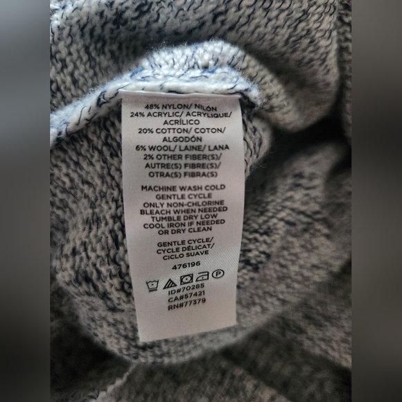 Ann Taylor Sweater Dress Blue White Speckled Heathered Size M - Picture 13 of 13